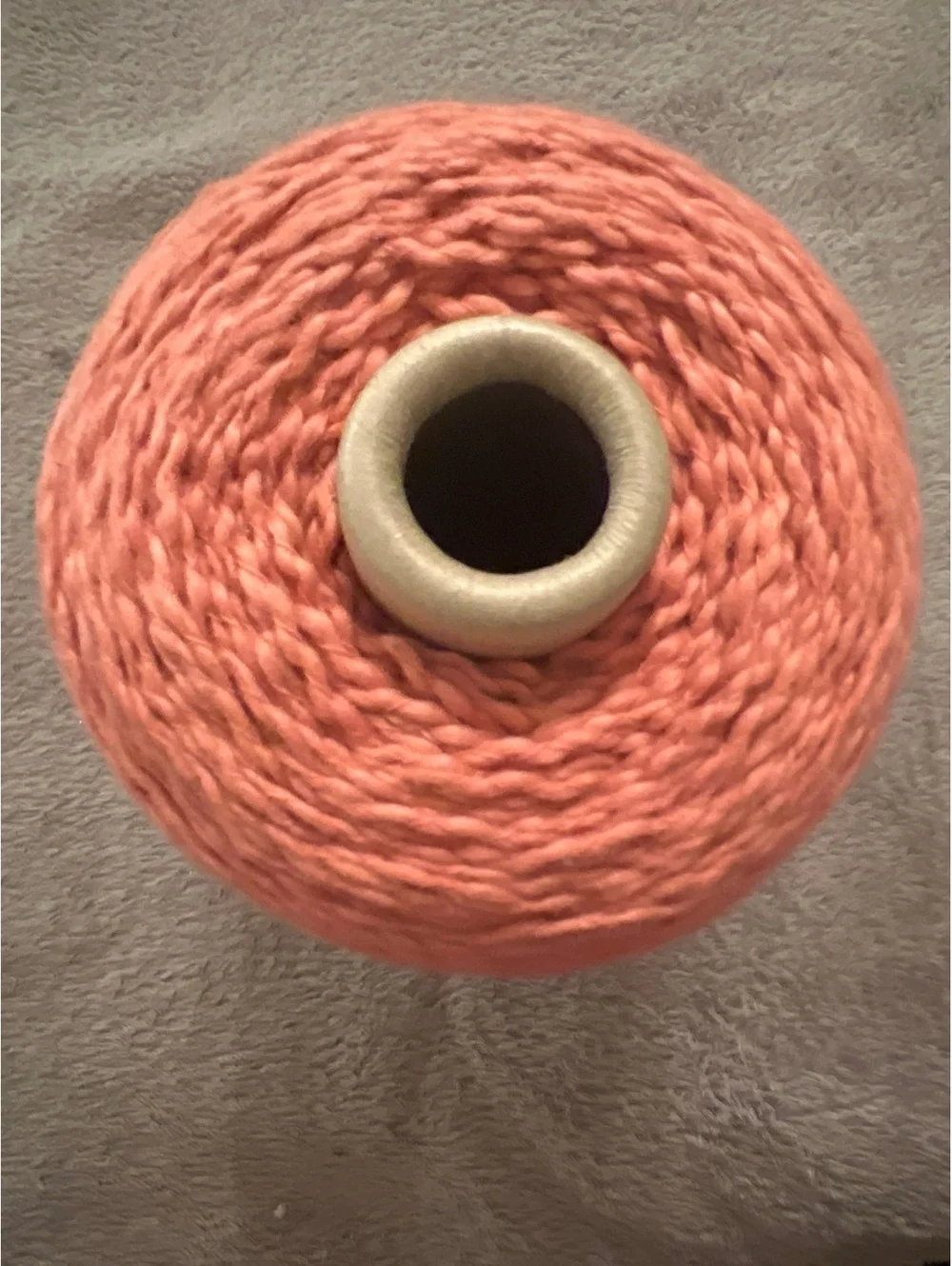 Yarn Country Softball 100% Cotton Yarn Cone in Coral